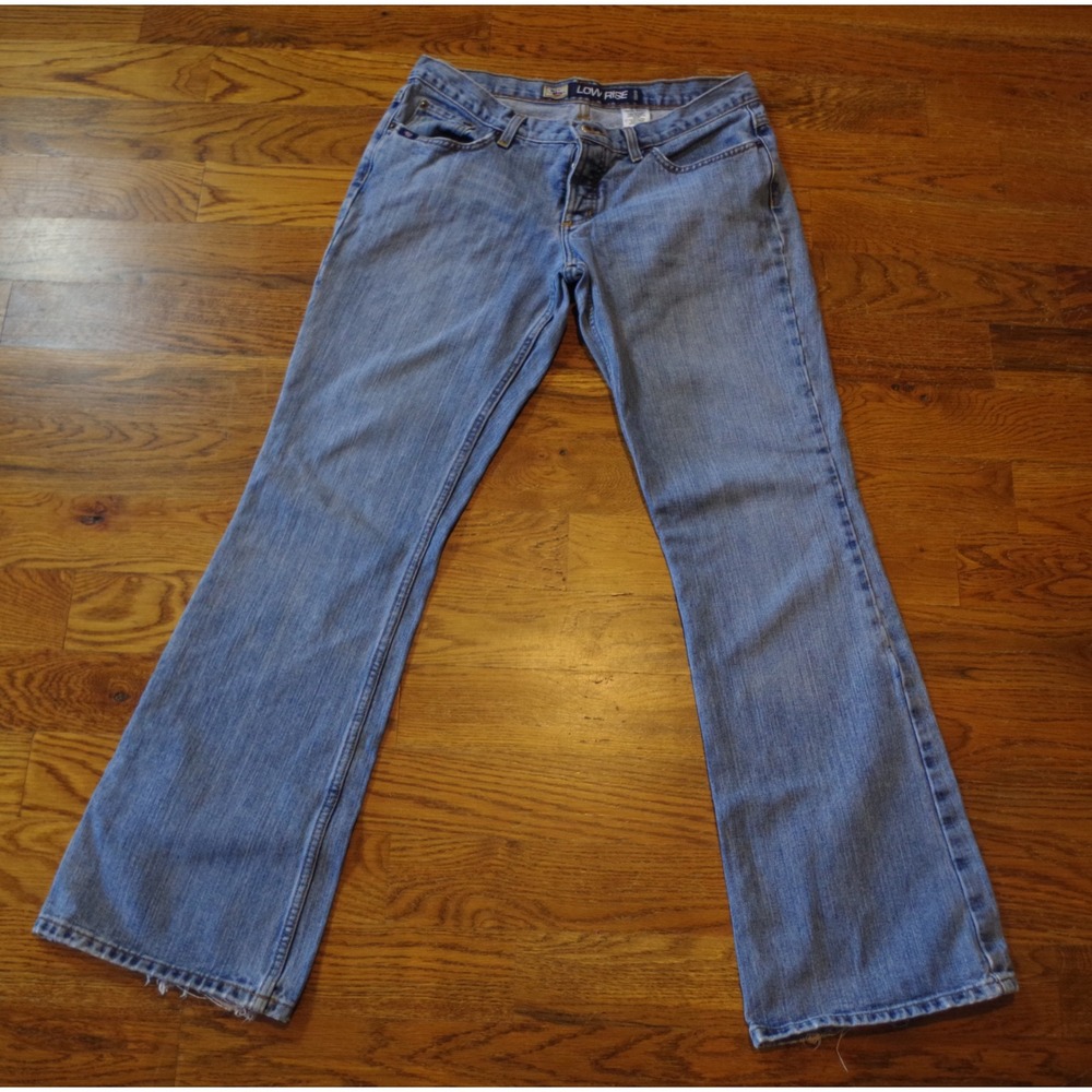 Cruel‎ Girl Relaxed Low Rise Jeans Light Wash Denim Western Flare Size 9L